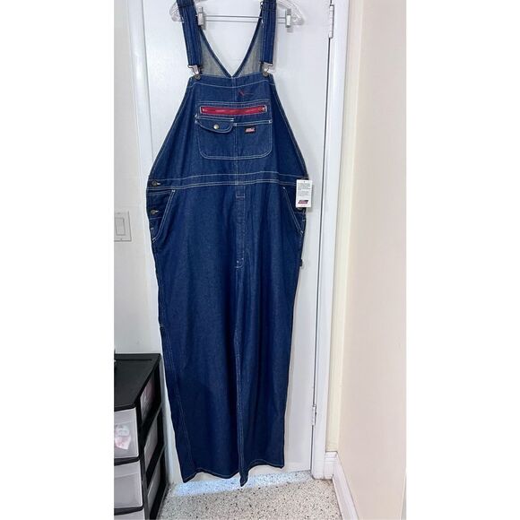 Dickies Men's Genuine Jumper Overalls  Bibs Coveralls Blue Denim Size 2XL NWT - Picture 2 of 14